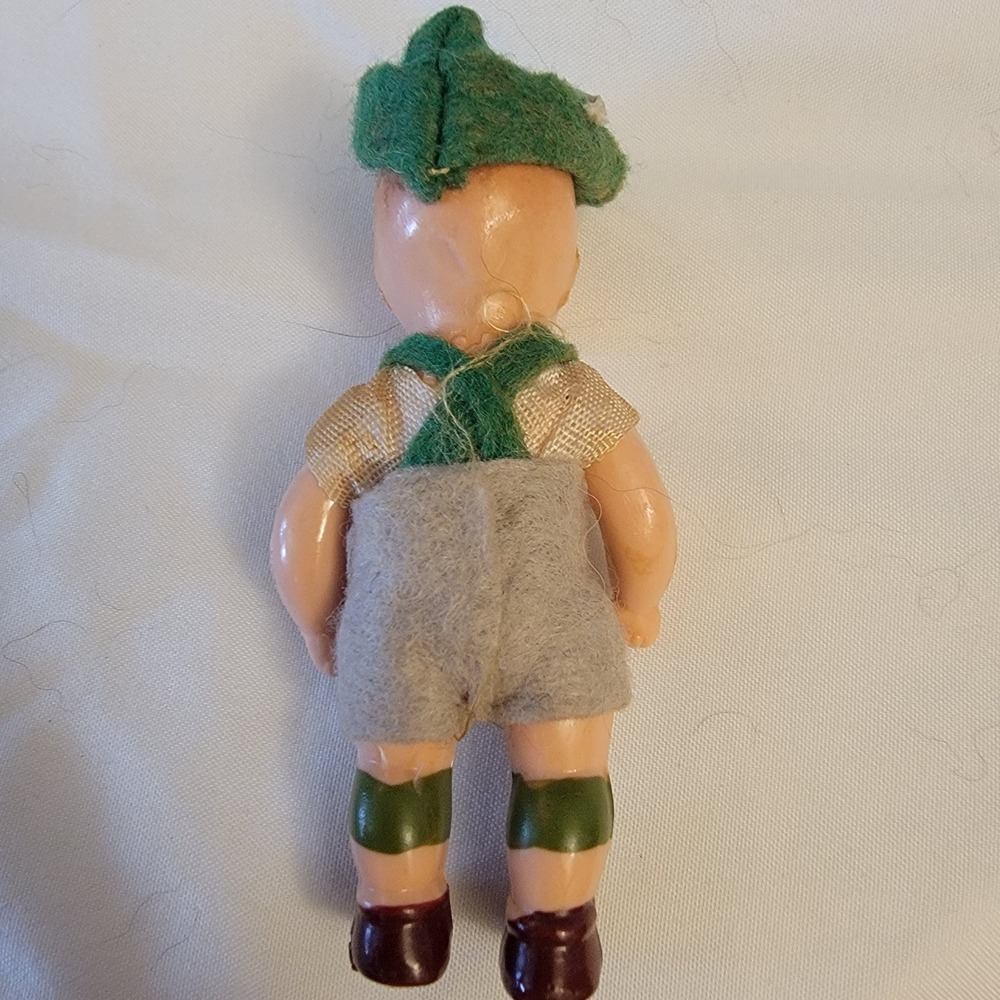 Vintage German Doll With Felt Clothes - Picture 2 of 4